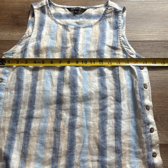 Charlie B linen Blouse Nautical NWOT - Picture 7 of 7